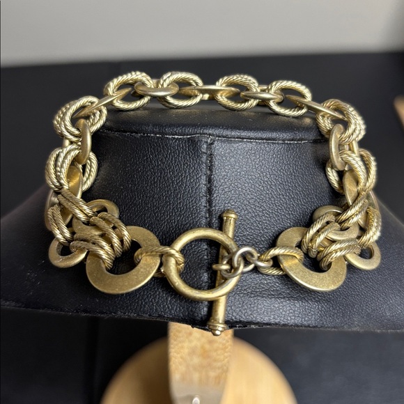 Multi Circle Gold Tone Bracelet - Picture 3 of 5